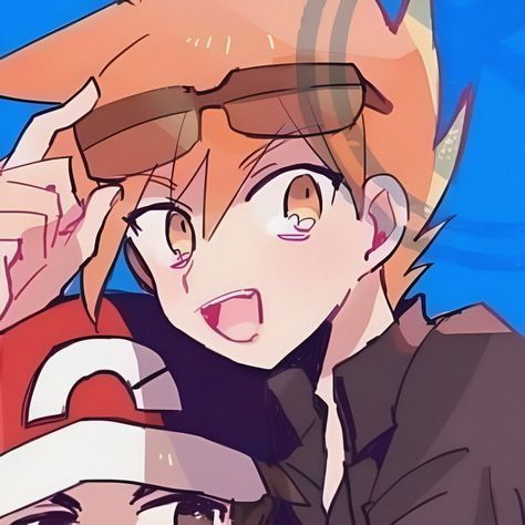 Red And Blue Matching Pfp, Pokemon Pfp, Blue Pokemon, Pokemon Trainer Red, Gary Oak, Pokémon Characters, Pokemon Red Blue, Pokemon Blue, Ash Pokemon