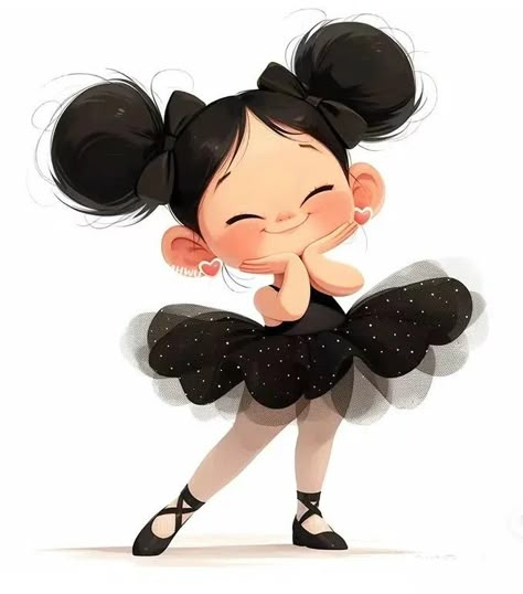 Ballet Character Design, Ballerina Cartoon, Ballerina Sketch, Ballet Illustration, Ballerina Illustration, Kid Illustration, Ballerina Drawing, Children Drawing, Boho Art Drawings