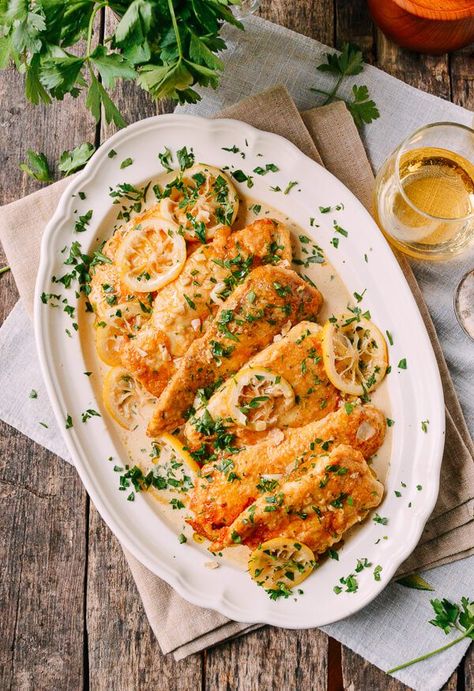 Chicken Francese Recipe, Wine Chicken, Chicken Francese, Wok Of Life, Woks Of Life, The Woks Of Life, Pizza Roll, Italian Chicken, Western Food