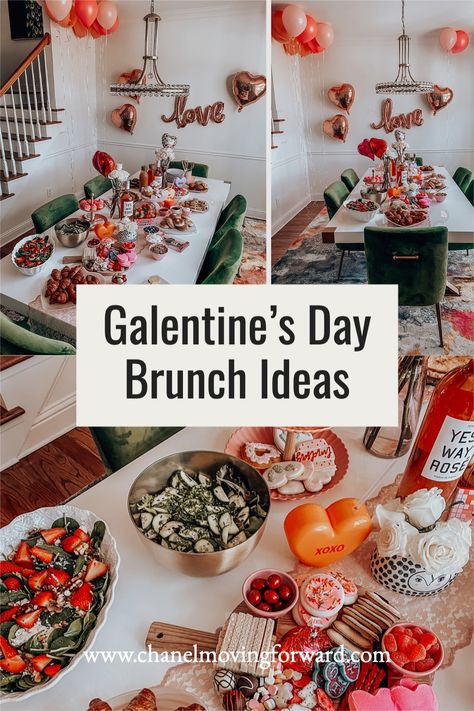 Galentine's Day Brunch Ideas! Galentine's, Galentine's Day, Galentine's Brunch, Brunch, Brunch Ideas, Galentine's Ideas, Entertaining, Party, Tablescapes, Table Scape, Valentine's Day, Valentine's, Valentine's Day Brunch, Valentine's Brunch, Treats, Desserts #GalentinesDay #Galentines #Brunch Valentines Day Brunch Decorations, Galentines Favorite Things Party, Galentines Party Brunch, Galantines Brunch Ideas, Valentine’s Day Brunch Ideas, Galentines Brunch Food, Valentines Brunch Ideas, Galentines Tablescape, Galentines Brunch Ideas