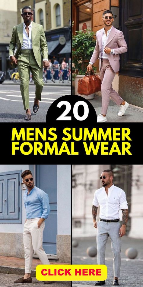 Look sharp and stylish this summer with mens summer formal wear that is perfect for any occasion. Whether you're attending a wedding, a business meeting, or a formal event, it's important to dress the part and make a statement with your outfit. Choose from a range of classic suits in versatile colors like black, navy blue, or charcoal grey, and pair them with crisp dress shirts and polished shoes for a polished look Black Loafers Men, Classic Suits, Wedding Guest Attire, Modern Suits, Summer Formal, Athletic Build, Summer Wedding Guests, Mens Formal Wear, Guest Attire