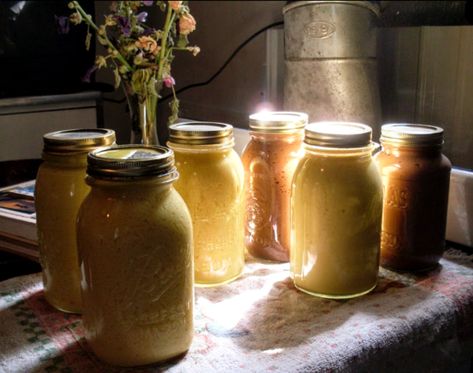 Homemade custard may be safely preserved by pressure canning and is suitable for most uses. Chocolate, vanilla, butterscotch, and coconut milk recipes are given here, along with a whole-egg variation. The entire canning process is shown as well. Canning Meals, Banana Pudding From Scratch, Bee Yard, Preserving Recipes, Southern Banana Pudding, Pressure Canning Recipes, Canning Kitchen, Food Preserving, Canning Process