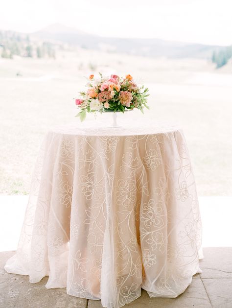 Wedding Table Covers, Cocktail Table Decor, Cocktail Hour Decor, Keystone Colorado, Tablecloth Wedding, Cocktail Hour Wedding, Relaxed Elegance, Mountain Wedding Colorado, Mountain Scenery