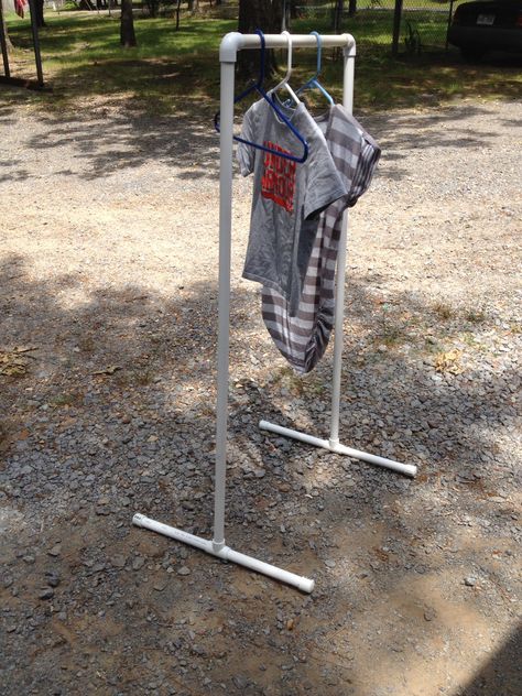 Clothes drying rack out of PVC pipe, can be dis assembled for storing, cheap!!! Ideas For Clothes, Crafty Witch, 2023 Crafts, Kids Clothing Rack, Diy Rack, Cheap Clothing Websites, Boys Fashion Trends, Pvc Pipes, Cheap Kids Clothes