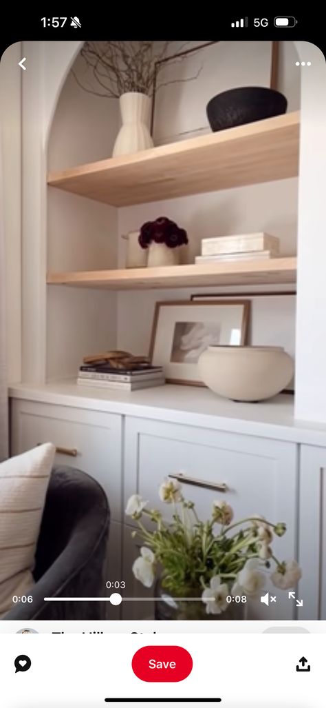 Recessed Bookshelf In Wall, Bookshelf In Wall, Recessed Bookshelf, Recessed Shelves Living Room, Recessed Shelves, Bookshelves, Shelves, Living Room, Wall