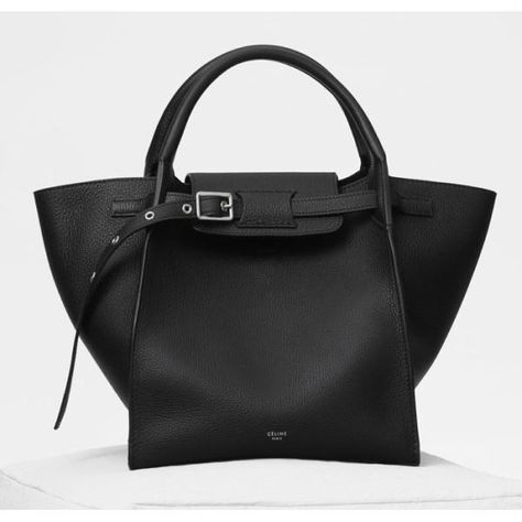 Celine Black Grained Calfskin Leather Small "Big Bag" With Strap, Silver-Tone Hardware, Rolled Handles, Single Adjustable Shoulder Strap, Suede Lining With Single Interior Pocket, And Clasp Belt Closure. Measurements: Length: 15.75”, Depth: 8.75��”, Height: 10.75”, Handle Drop: 5", Shoulder Strap Drop Max: 19.75", Shoulder Strap Drop Min: 17" Material: Grained Calfskin Leather Color: Black Hardware: Silver-Tone Brand New Never Worn With Tags, Comes With Celine Dust Bag. Celine Phantom Bag, Celine Micro Luggage, Celine Tote, Celine Handbags, Large Leather Tote, Big Bag, Leather Handbags Tote, Celine Bags, Celine Bag