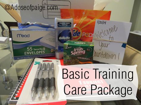 Basic Training Care Package  ↞∙∙∙∙@Iam116girl∙∙∙∙↠ Bootcamp Care Package Ideas, Basic Training Care Package, Basic Training Care Package Army, Army Care Package, Military Diy, Military Care Package Ideas Army, Christmas Care Package Military, Army Basic Training, Deployment Party