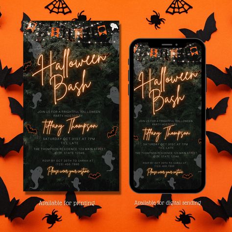 Halloween Bachelorette Invitations, Digital Halloween Invitations, Halloween Invite Ideas, Halloween Party Invitations For Adults, Halloween Party Invitations Template, Halloween Invites, Adult Halloween Party Invitations, Mansion Party, Boo Bash