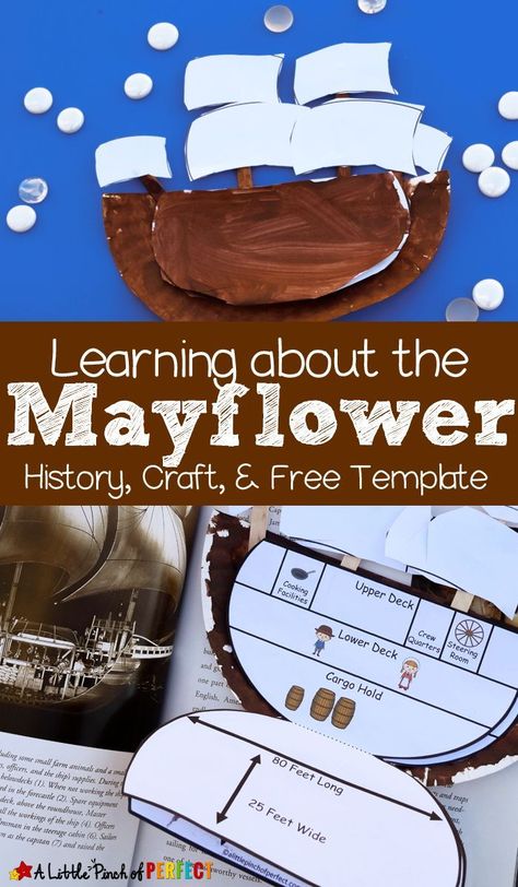 Learn about the Mayflower this Thanksgiving with this neat craft idea that uses a paper plate and popsicle sticks! Print out the free template to make the craft and learn about the different layers of the ship that brought the pilgrims to North America. This is a fun way to learn history with your kids! #learning #history #mayflower #kindergarten #preschool #homeschool #craftsforkids #thanksgiving Mayflower Activities, November Crafts Preschool, Mayflower Craft, History Crafts, Thanksgiving History, Thanksgiving Lessons, Thanksgiving School, Paper Plate Craft, November Crafts