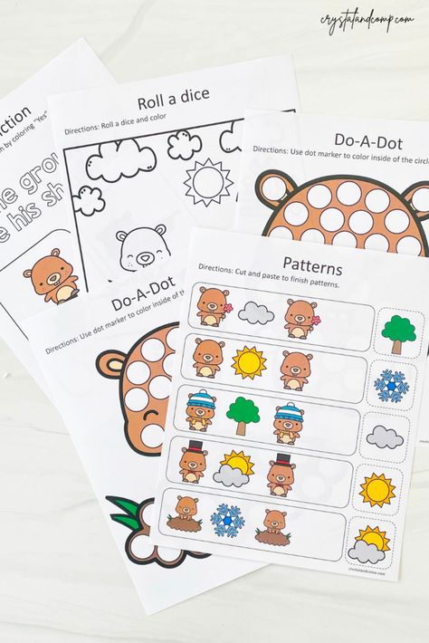 Groundhog Day Printables for Preschoolers Groundhog Day Printables Free, Groundhog Worksheets Preschool, Free Groundhog Day Printables, Groundhog Day Lesson Plans Preschool, Groundhog Lesson Plans Preschool, Groundhog Day Printables, Groundhog Prek Activities, Activities For February, Manners Preschool