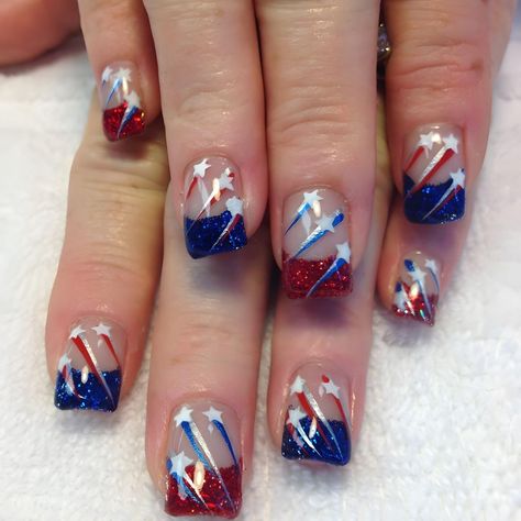 PRICES MAY VARY. 🌟【Perfect for Fourth of July celebrations】: Show off your patriotic spirit with this Independence Day-themed press on nail set featuring red, white, and blue elements. 🌟【Short and square shape】: The nails in this set have short length and square shape, providing a natural and subtle look that is perfect for everyday and any occasion wear. 🌟【Easy to apply and remove】: With our included 24 jelly glue and 1 nail removal wooden sticker, you can apply and remove these nails with e Nails For Women, Nails Short, False Nails, Glue On Nails, Fake Nails, Independence Day, Press On Nails, 4th Of July, Acrylic Nails