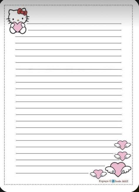 Hello Kitty Paper, Writing Paper, Nanny, Hello Kitty, Kitty, Writing, Collage, Pins, White