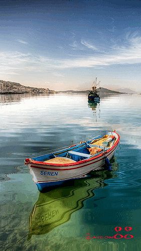 Sailboat Painting, Old Boats, Boat Art, Boat Painting, Water Ripples, Foto Art, Row Boat, Small Boats, Wooden Boats