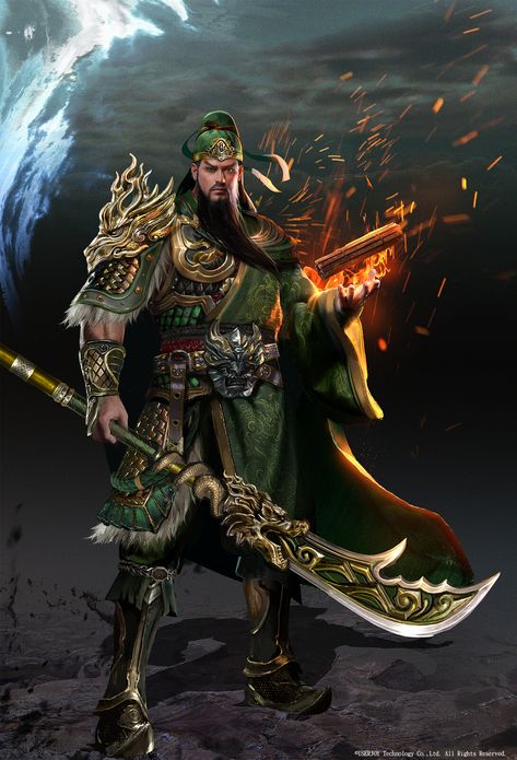 Guan Yu Art, Three Kingdom, Zombie Apocalypse Outfit, Koi Fish Drawing, Masterpieces Painting, Mexican Art Tattoos, Dragon Tattoo Art, Chinese Folk Art, Guan Yu