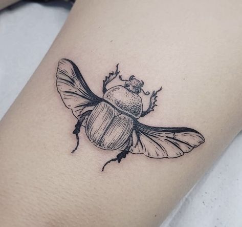 Beatle Bug Tattoos, Insect Tattoo Meaning, Bug Elbow Tattoo, June Bug Tattoo Design, Stinkbug Tattoo, Bug Patchwork Tattoo, Cute Beetle Tattoo, Junebug Tattoo, Bug Tattoo Design