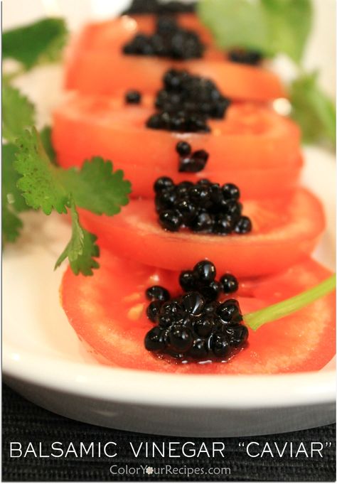 Honey Caviar Recipe, Tomato Caviar Recipe, Wine Caviar Recipe, Jelly Caviar, Molecular Caviar, Juice Caviar, Food Pearls, Wine Caviar, Make Balsamic Vinegar