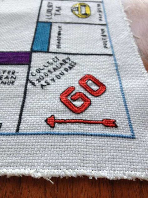 Cross Stitch Games, Mochila Crochet, Knifty Knitter, Head Games, Monopoly Board, Cross Stitch Love, Stitch Ideas, Crochet Stuff, Counted Cross Stitch Kits