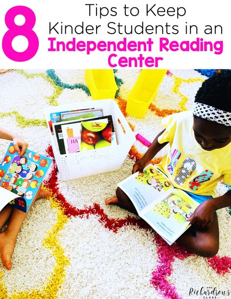 If you struggle to keep students in independent reading center, this post is for you! Learn how to keep your kindergarten students engaged in this literacy center with these top 8 helpful tips. #LiteracyCenters #Kindergarten #TeacherTips Kindergarten Reading Center, Kindergarten Reading Centers, Independent Reading Activities, Amanda Richardson, Kindergarten Blogs, Reading Kindergarten, Reading Buddies, Guided Reading Activities, Reading Center