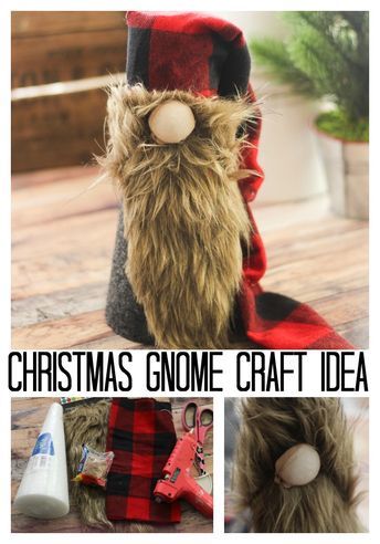 Make a Christmas gnome for your holiday decor this year! This Scandinavian gnome is perfect for your farmhouse Christmas! #gnome #scandinavian #christmas Christmas Gnome Craft, Gnome Craft, Gnomes Diy, Wine Bottle Diy Crafts, Scandinavian Gnomes, Gnome Christmas, Gnomes Crafts, Christmas Gnomes, Mason Jar Crafts