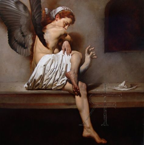 Roberto Ferri’s Baroque and Subversive Painting – AesthesiaMag Moon Oil, Art History Major, Baroque Painting, Moody Art, Ancient Paintings, Baroque Art, Human Soul, Realistic Paintings, Historical Art