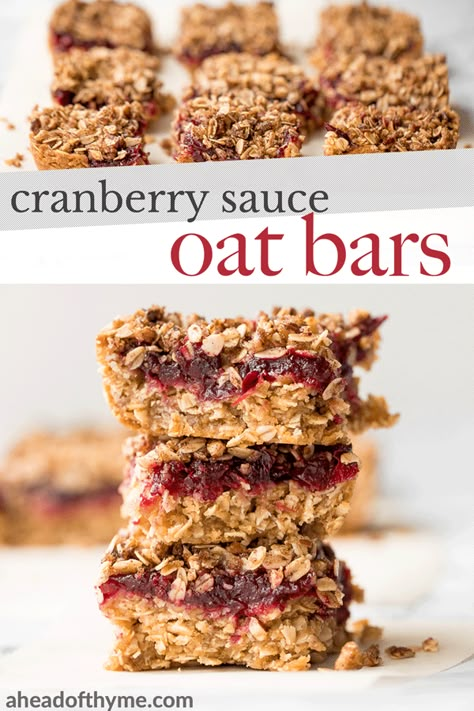 Ways To Use Cranberry Sauce, Cranberry Sauce Oatmeal Bars, Baking With Cranberry Sauce, Things To Make With Cranberry Sauce, Recipes Using Canned Whole Cranberry Sauce, Canned Cranberry Sauce Recipes Desserts, Leftover Cranberry Relish Recipes, Cranberry Pulp Recipes, What Can I Do With Left Over Cranberry Sauce