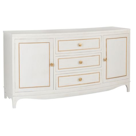 Phillips Scott Allure Server Ships Free French Country Bedding, Cowhide Ottoman, Country Bedding, Iron Coffee Table, Plumbing Installation, Benjamin Moore Colors, Bedding Decor, European House, Buffet Cabinet