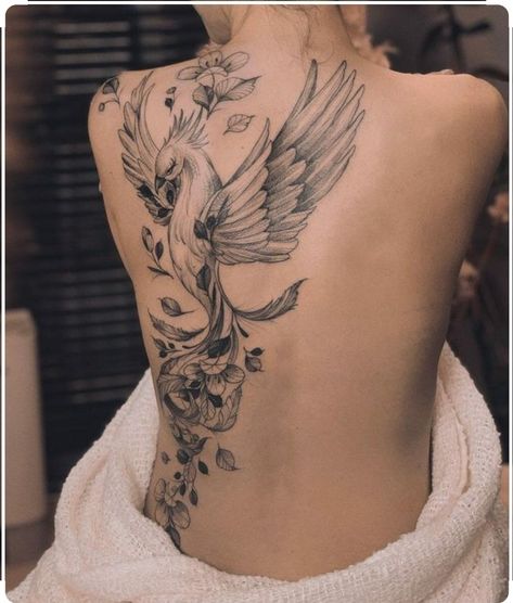 Phinixbird Tattoo Back, Pheonix Tattoo For Women On Back, Core Tattoo, Phoenix Tattoo Sleeve, Tato Phoenix, Phoenix Tattoo Feminine, Blue Butterfly Tattoo, Phoenix Artwork, Remembrance Tattoos