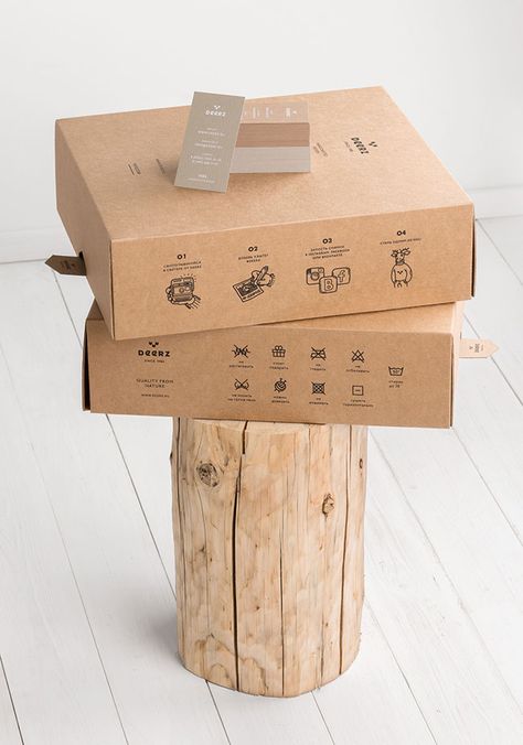 Deerz brand identity Carton Design, Unique Lettering, Food Box Packaging, Scandinavian Pattern, Box Packaging Design, Corrugated Box, Cardboard Packaging, Packing Design, Creative Packaging Design