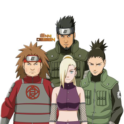 Naruto Shippuden|Team Asuma (Team 10) by iEnniDESIGN.deviantart.com on @DeviantArt Asuma Naruto, Team 10 Naruto, Naruto Shippuden Ino, Naruto Universe, Team 10, Naruto Couples, Naruto Teams, Naruto Shippuden Characters, Naruto Series