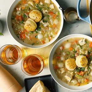 Chicken Pot Pie Soup Recipe, Christmas Soup, Crouton Recipes, Chicken Pot Pie Soup, Pot Pie Soup, Wild Rice Soup, Frozen Puff Pastry, Chicken Pot, Chicken Pot Pie