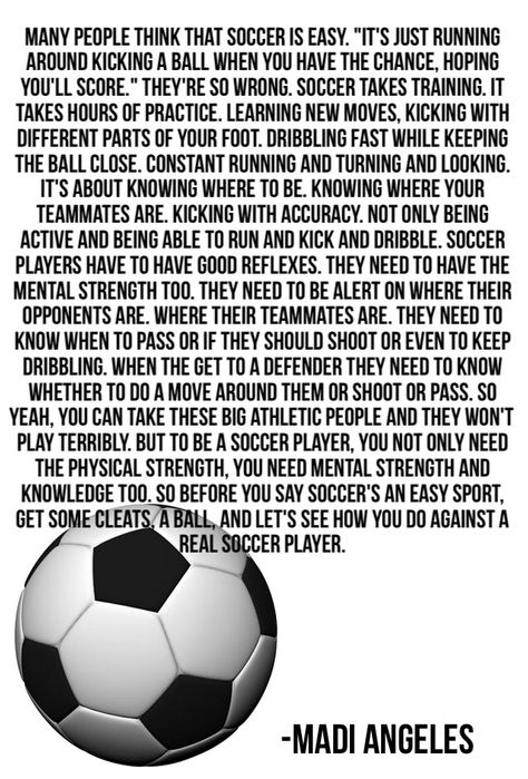 Soccer Mom Quotes, Soccer Player Quotes, Soccer Quotes Girls, Soccer Skills Training, Soccer Jokes, Inspirational Soccer Quotes, Inspirational Sports Quotes, Soccer Goals, Athlete Quotes