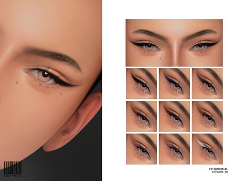 Sims 4 Cc Womens Makeup, S4cc Eyeliner, Sims 4 Cc Make Up Eyeliner, Sims 4 Natural Makeup, Sims Cc Makeup Eyeliner, Sims 4makeup Cc, Sims 4 Cc Wedding Makeup, Sims 4 Siren Eyes, The Sims 4 Eyeliner Cc