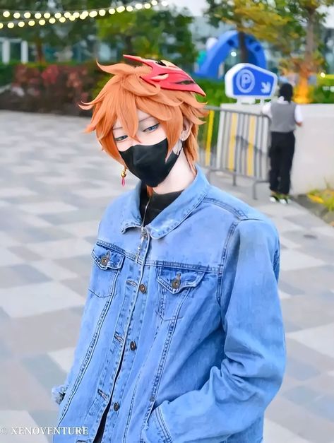 Childe Casual Genshin, Genshin Impact Casual Cosplay, Childe Cosplay, Tartaglia Cosplay, Easy Cosplay, Genshin Memes, Casual Cosplay, Character Collection, Cosplay Characters