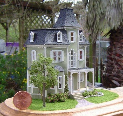 Nux Beacon Hill Dollhouse, Miniature Dollhouses, Victorian Dollhouse, Beacon Hill, Wooden Dollhouse, Miniature Houses, A Penny, Miniature House, Miniature Model