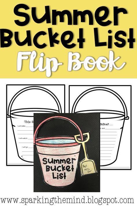 Summer Bucket List Writing, Summer Bucket List Craft, Summer Bucket List Activity, Summer Arts And Crafts, Bucket List Book, Writing Craftivity, Summer Writing, Writing Lists, Boys And Girls Club