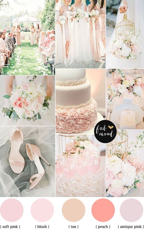 Spring wedding colors 2020 | 4 blush wedding color palettes for spring Wedding Color Schemes Summer, Color Durazno, Blush Wedding Colors, Peach Bridesmaid, Peach Bridesmaid Dresses, Wedding Color Scheme, Wedding Themes Spring, Blush Pink Bridesmaid Dresses, Wedding Themes Summer