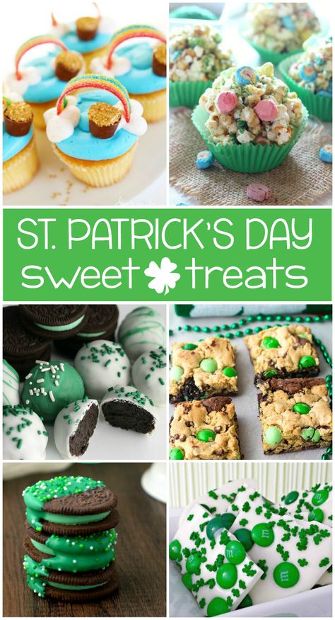 20 Yummy St. Patrick’s Day Desserts St Patricks Desserts, St Patrick's Day Desserts, St Patrick's Day Treats, St Patricks Food, St Patrick Day Snacks, Truffle Cookies, St Patrick Day Treats, St Patricks Day Crafts For Kids, St Patricks Day Food