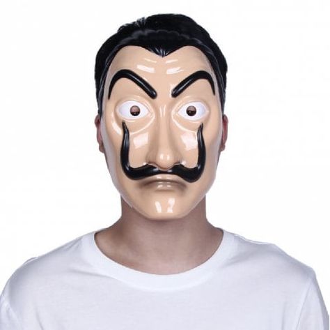 YEDUO Money Heist The House of Paper La Casa De Papel Mask Halloween - ANTIQUE WHITE Dali Mask, White Mascara, Halloween Antiques, Halloween Supplies, Money Heist, Mask Halloween, Masks Masquerade, Salvador Dali, Halloween Masks