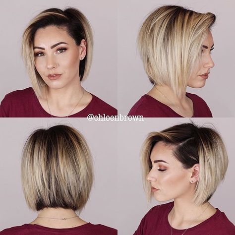 Blonde Short Bob, Cute Bob Haircuts, Blonde Lowlights, Cute Bob Hairstyles, Blonde Short, Chloe Brown, Wavy Bob Hairstyles, Layered Bob Hairstyles, Multicolored Hair