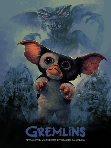 Gremlins (1984) [768 x 1024] Scifi Poster, Gremlins Art, Movies Horror, Movie Art Print, Movies Posters, Horror Movie Posters, Alternative Movie Posters, 90s 80s, Art Kits