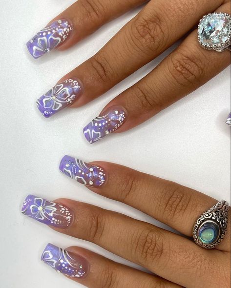 Hawaiian Nails, Season Nails, Nail Glam, Hippie Nails, Summery Nails, Girly Acrylic Nails, Exotic Nails, Really Cute Nails, Soft Nails