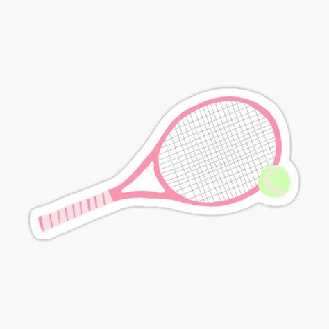 Tennis Stickers | Redbubble Badminton Stickers Printable, Tennis Stickers Printable, Badminton Stickers, Personalized School Supplies Labels, Tennis Stickers, Sport Stickers, Mobile Stickers, Funny Laptop Stickers, Pink Tennis