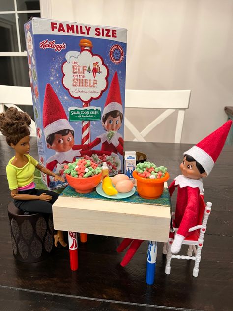 Elf On The Shelf And Barbie Ideas, Elf On The Shelf Nutcracker Ideas, Elf On The Shelf Nutcracker, Elf On The Shelf Cereal, Girl Elf On The Shelf, Elf 2024, Black Clown, Nutcracker Ideas, Barbie Ideas