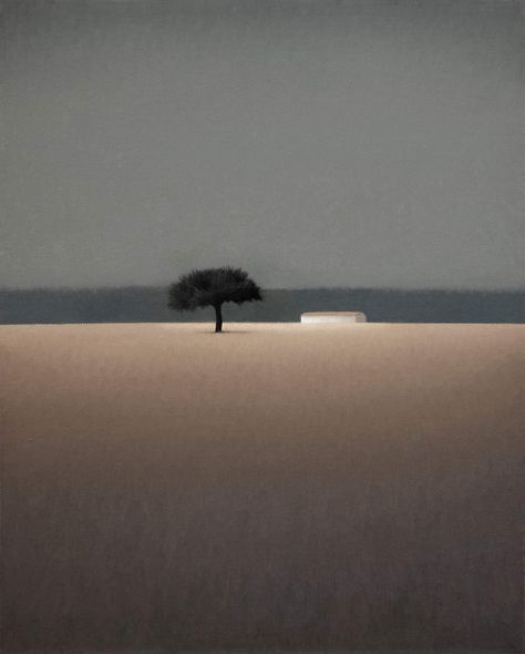 Jose Basso Paintings, Minimal Landscape Painting, Landscape Simple, Minimal Landscape, Minimalist Landscape, Landscape Art Painting, Landscape Illustration, Painting Lessons, Land Art