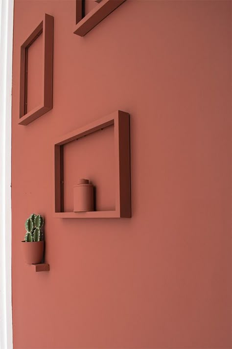 Wall Inset Decor, Bathroom Aesthetic Cozy, Bathroom Aesthetic Modern, Bathroom Aesthetic Pink, Terracotta Accent Wall, Bathroom Aesthetic Vintage, Terracotta Bathroom Walls, Bathroom Aesthetic Dark, Small Bathroom Aesthetic