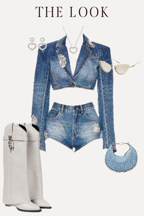 DENIM LOOKS FOR THE SUMMER
RAPPER CONCERT OUTFIT IDEAS
#AREA
#GIVENCHY
#FENDI
#MYTHERESA Concert Performance Outfits, Rapper Concert Outfit, Rapper Concert Outfit Ideas, Rapper Concert, Outfits Faldas, Fashion Stage, Dance Style Outfits, Concert Performance, Stage Clothes