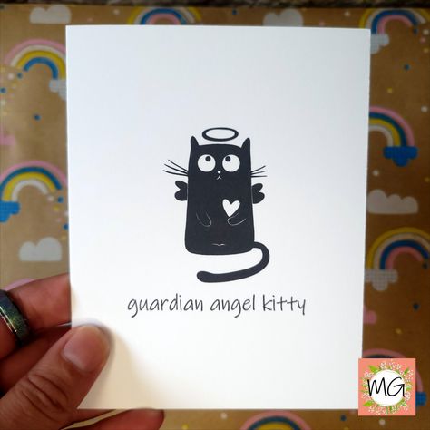 Bio Love, Cat Sympathy, Card Inspo, Angel Cat, Sympathy Card, Cat Cards, Card Gift, Pet Cat, Pet Loss