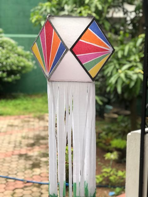 Vesak Lantern Design, Wesak Lanterns Designs, Vesak Lantern, Diwali Kandil, Diwali Lantern, Lantern Designs, Diwali Decorations At Home, Dream Catcher Craft, Lantern Ideas