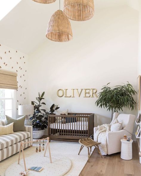 Pure Salt Interiors on Instagram: “What to do when you have high ceilings? Pair them with the perfect pendants! We used the vaulted ceiling in @madisonbontempo's nursery to…” Madison Fisher, Watercolor Quotes, Fish Fam, Fisher Family, Pure Salt Interiors, Preppy Kids, Pure Salt, Babies Room, Nursery Room Design