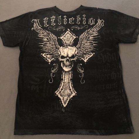 Affliction Shirts, Perfect Dark, Clothes Vintage, 2000s Fashion Outfits, Y2k Clothes, New Rock, Baggy Pants, Swaggy Outfits, Mode Inspo